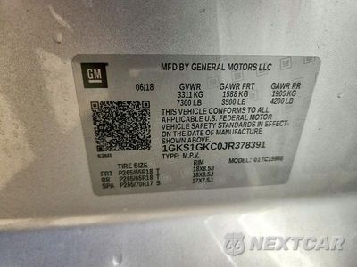 Zdjęcie 13 z 13 samochodu: 2018 GMC YUKON XL C1500 SLT VIN:1GKS1GKC0JR378391 - miniatura