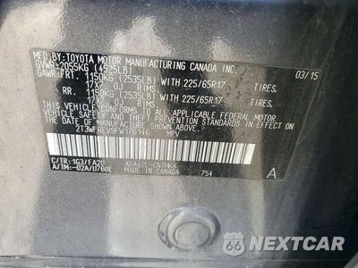 Zdjęcie 14 z 14 samochodu: 2015 TOYOTA RAV4 XLE VIN:2T3WFREV9FW176146 - miniatura