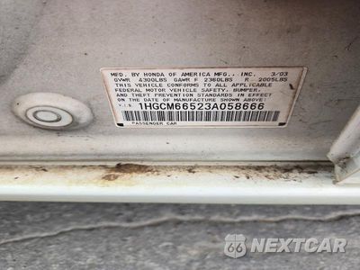 Zdjęcie 12 z 12 samochodu: 2003 HONDA ACCORD EX VIN:1HGCM66523A058666 - miniatura