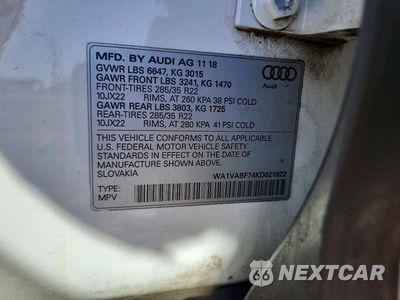 Zdjęcie 13 z 13 samochodu: 2019 AUDI Q7 PRESTIGE VIN:WA1VABF74KD021622 - miniatura