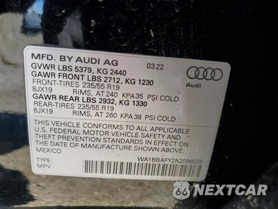 Zdjęcie 13 z 13 samochodu: 2022 AUDI Q5 PREMIUM PLUS 40 VIN:WA1BBAFY2N2086035 - miniatura