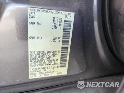 Zdjęcie 12 z 12 samochodu: 2013 NISSAN ALTIMA 2.5 VIN:1N4AL3APXDC111416 - miniatura