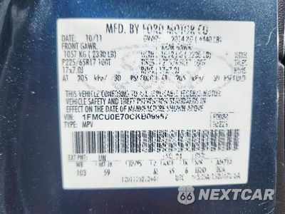 Zdjęcie 13 z 13 samochodu: 2012 FORD ESCAPE LIMITED VIN:1FMCU0E70CKB09957 - miniatura