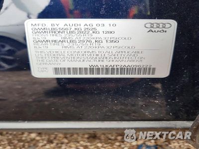 Zdjęcie 12 z 12 samochodu: 2010 AUDI Q5 PREMIUM PLUS VIN:WA1LKAFP2AA096222 - miniatura