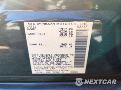 Zdjęcie 12 z 12 samochodu: 2017 NISSAN ALTIMA 2.5 S VIN:1N4AL3AP7HC202276 - miniatura