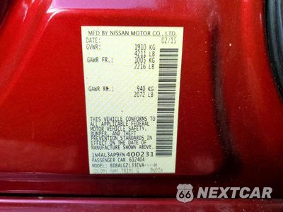 Zdjęcie 12 z 12 samochodu: 2015 NISSAN ALTIMA 2.5 S VIN:1N4AL3AP9FN400231 - miniatura