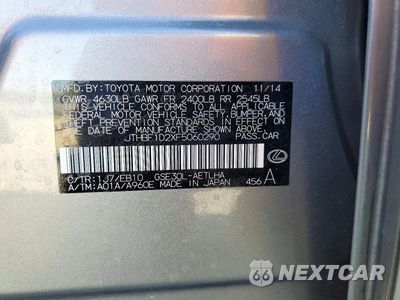 Zdjęcie 12 z 12 samochodu: 2015 LEXUS IS 250 VIN:JTHBF1D2XF5060290 - miniatura