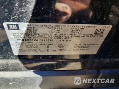 Zdjęcie 13 z 13 samochodu: 2018 CHEVROLET EQUINOX LT VIN:2GNAXSEV4J6223870 - miniatura