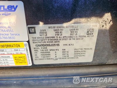 Zdjęcie 13 z 13 samochodu: 2016 CHEVROLET TRAVERSE LT VIN:1GNKRGKD6GJ225185 - miniatura