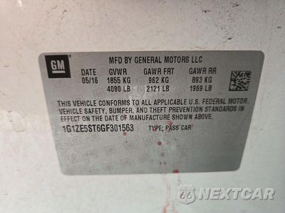 Zdjęcie 12 z 12 samochodu: 2016 CHEVROLET MALIBU LT VIN:1G1ZE5ST6GF301563 - miniatura