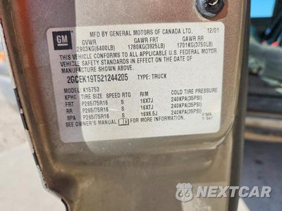 Zdjęcie 12 z 12 samochodu: 2002 CHEVROLET SILVERADO K1500 VIN:2GCEK19T521244205 - miniatura