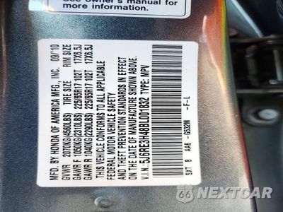 Zdjęcie 13 z 13 samochodu: 2011 HONDA CR-V SE VIN:5J6RE3H48BL001832 - miniatura