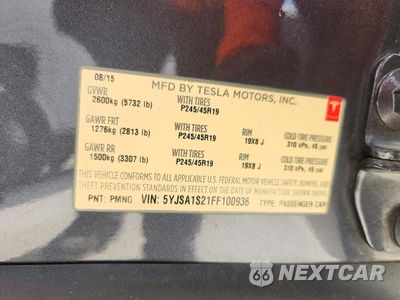 Zdjęcie 13 z 13 samochodu: 2015 TESLA MODEL S 70D VIN:5YJSA1S21FF100936 - miniatura