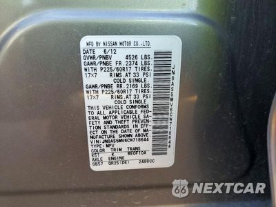Zdjęcie 12 z 12 samochodu: 2012 NISSAN ROGUE S VIN:JN8AS5MV6CW718644 - miniatura