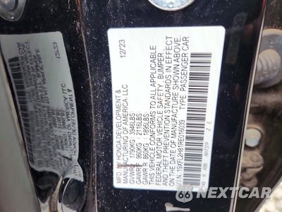 Zdjęcie 12 z 12 samochodu: 2024 HONDA CIVIC SPORT VIN:19XFL2H81RE016039 - miniatura