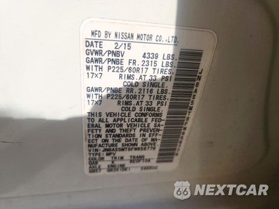 Zdjęcie 13 z 13 samochodu: 2015 NISSAN ROGUE SELECT S VIN:JN8AS5MT8FW656778 - miniatura