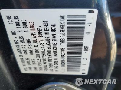 Zdjęcie 13 z 13 samochodu: 2006 HONDA ACCORD LX VIN:1HGCM56496A032846 - miniatura
