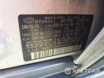 Zdjęcie 13 z 13 samochodu: 2005 HYUNDAI SANTA FE GLS VIN:KM8SC13D65U956082 - miniatura