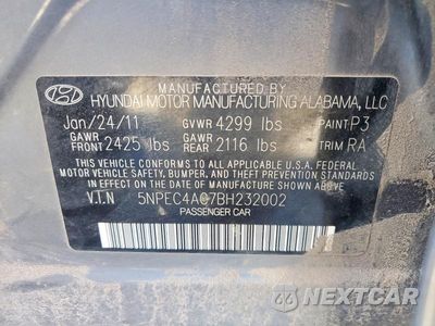 Zdjęcie 12 z 12 samochodu: 2011 HYUNDAI SONATA VIN:5NPEC4AC7BH232002 - miniatura