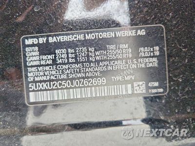 Zdjęcie 14 z 14 samochodu: 2018 BMW X6 XDRIVE35I VIN:5UXKU2C50J0Z62699 - miniatura