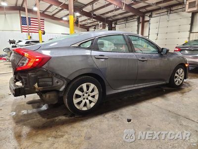 Trzecie zdjęcie samochodu z tyłu: 2019 HONDA CIVIC LX VIN:2HGFC2F61KH599533 - miniatura