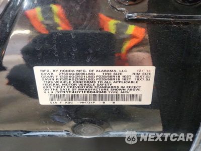 Zdjęcie 13 z 13 samochodu: 2015 HONDA PILOT EXLN VIN:5FNYF4H71FB044948 - miniatura