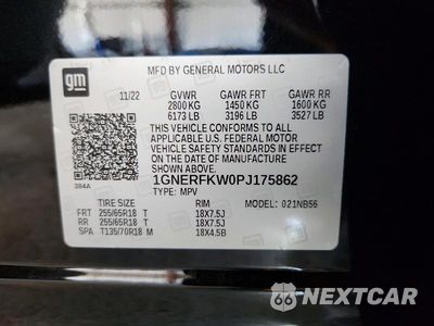 Zdjęcie 14 z 14 samochodu: 2023 CHEVROLET TRAVERSE LS VIN:1GNERFKW0PJ175862 - miniatura