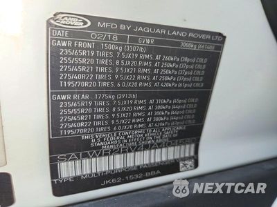 Zdjęcie 12 z 12 samochodu: 2018 LAND ROVER RANGE ROVER SPORT HSE VIN:SALWR2RV4JA404580 - miniatura