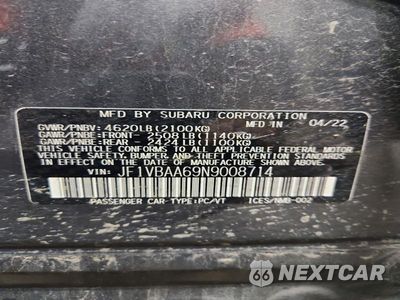 Zdjęcie 13 z 13 samochodu: 2022 SUBARU WRX VIN:JF1VBAA69N9008714 - miniatura