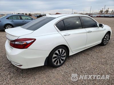 Trzecie zdjęcie samochodu z tyłu: 2017 HONDA ACCORD HYBRID VIN:JHMCR6F34HC004407 - miniatura