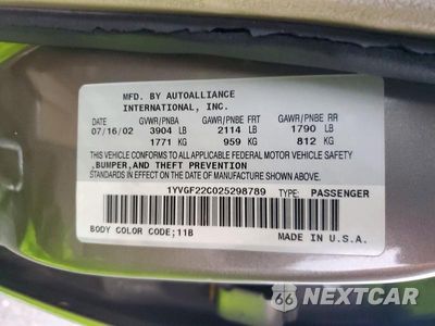 Zdjęcie 13 z 13 samochodu: 2002 MAZDA 626 LX VIN:1YVGF22C025298789 - miniatura