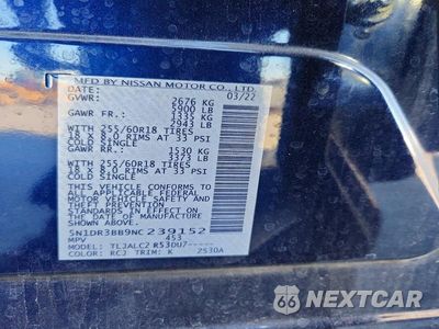 Zdjęcie 13 z 13 samochodu: 2022 NISSAN PATHFINDER SV VIN:5N1DR3BB9NC239152 - miniatura