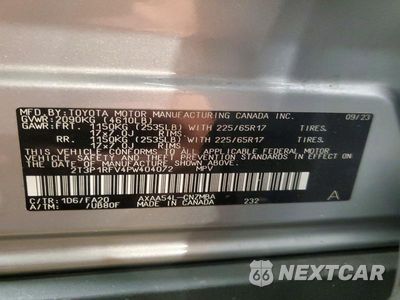 Zdjęcie 13 z 13 samochodu: 2023 TOYOTA RAV4 XLE VIN:2T3P1RFV4PW404072 - miniatura
