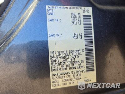 Zdjęcie 13 z 13 samochodu: 2023 NISSAN ALTIMA SV VIN:1N4BL4DV6PN320049 - miniatura