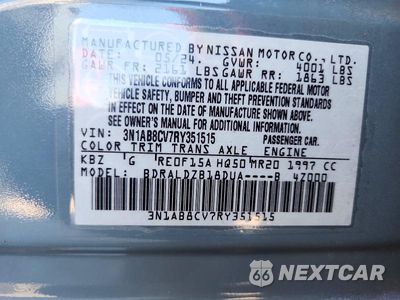 Zdjęcie 12 z 12 samochodu: 2024 NISSAN SENTRA SV VIN:3N1AB8CV7RY351515 - miniatura