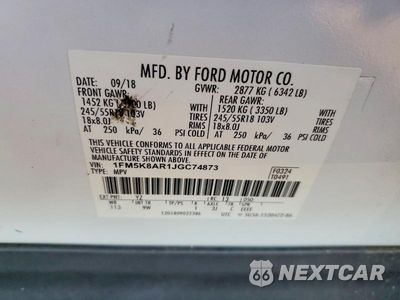 Zdjęcie 13 z 13 samochodu: 2018 FORD EXPLORER POLICE INTERCEPTOR VIN:1FM5K8AR1JGC74873 - miniatura