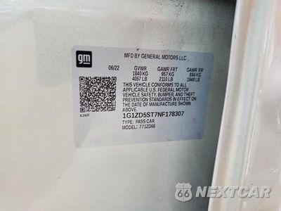 Zdjęcie 12 z 12 samochodu: 2022 CHEVROLET MALIBU LT VIN:1G1ZD5ST7NF178307 - miniatura