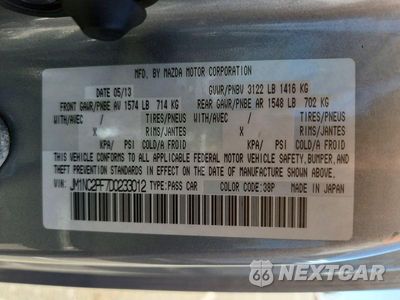 Zdjęcie 13 z 13 samochodu: 2013 MAZDA MX-5 MIATA GRAND TOURING VIN:JM1NC2PF7D0233012 - miniatura