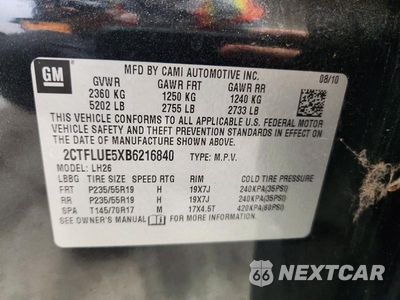 Zdjęcie 14 z 14 samochodu: 2011 GMC TERRAIN SLT VIN:2CTFLUE5XB6216840 - miniatura
