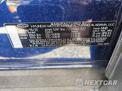 Zdjęcie 13 z 13 samochodu: 2022 HYUNDAI SANTA FE SEL VIN:5NMS2DAJ6NH466010 - miniatura
