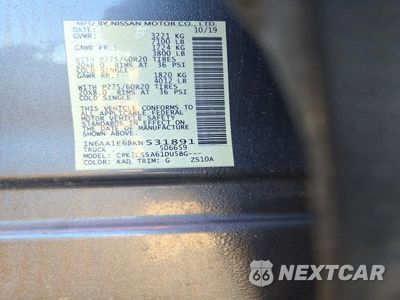 Zdjęcie 12 z 12 samochodu: 2019 NISSAN TITAN SV VIN:1N6AA1E68KN531891 - miniatura