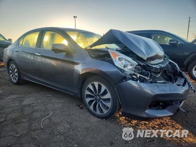 Czwarte zdjęcie samochodu z boku: 2017 HONDA ACCORD HYBRID EXL VIN:JHMCR6F58HC027383 - miniatura