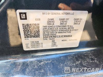 Zdjęcie 13 z 13 samochodu: 2018 CHEVROLET SILVERADO K1500 LT VIN:1GCVKREC2JZ306864 - miniatura
