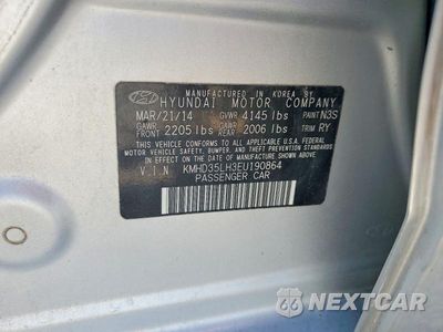 Zdjęcie 12 z 12 samochodu: 2014 HYUNDAI ELANTRA GT BASE VIN:KMHD35LH3EU190864 - miniatura