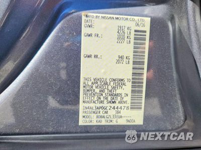 Zdjęcie 12 z 12 samochodu: 2016 NISSAN ALTIMA 2.5 S VIN:1N4AL3AP0GC244478 - miniatura
