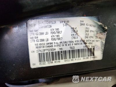 Zdjęcie 12 z 12 samochodu: 2007 DODGE RAM 1500 ST VIN:1D7HU18P77S236504 - miniatura