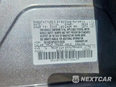 Zdjęcie 12 z 12 samochodu: 2016 NISSAN SENTRA SR VIN:3N1AB7APXGY316639 - miniatura