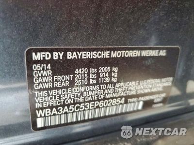 Zdjęcie 13 z 13 samochodu: 2014 BMW 328 I VIN:WBA3A5C53EP602854 - miniatura