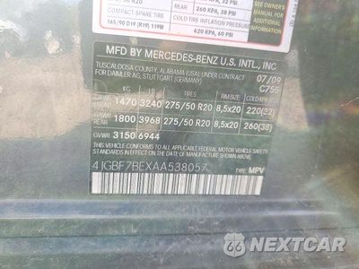 Zdjęcie 13 z 13 samochodu: 2010 MERCEDES-BENZ GL 450 4MATIC VIN:4JGBF7BEXAA538057 - miniatura