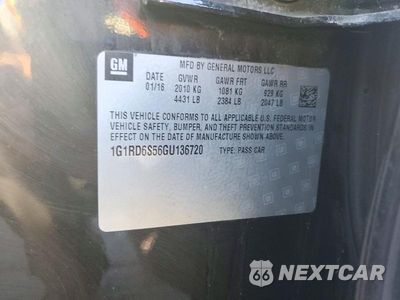 Zdjęcie 13 z 13 samochodu: 2016 CHEVROLET VOLT LTZ VIN:1G1RD6S56GU136720 - miniatura